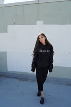 Load image into Gallery viewer, &#39;Beloved&#39; Heavyweight Oversized Crewneck in Black
