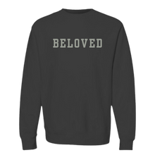 Load image into Gallery viewer, &#39;Beloved&#39; Heavyweight Oversized Crewneck in Black
