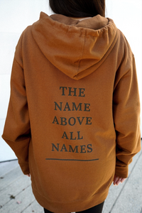 'The Name Above All Names' Hoodie in Saddle
